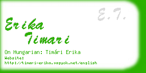 erika timari business card